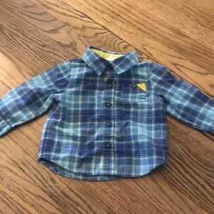 Blue plaid button up